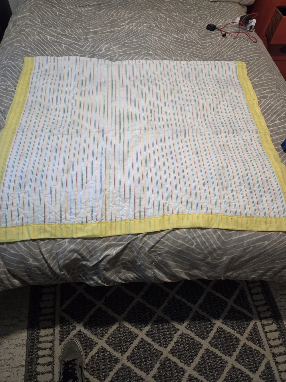 Vintage 1980s Peanuts Gang ABC Alphabet Baby Blanket